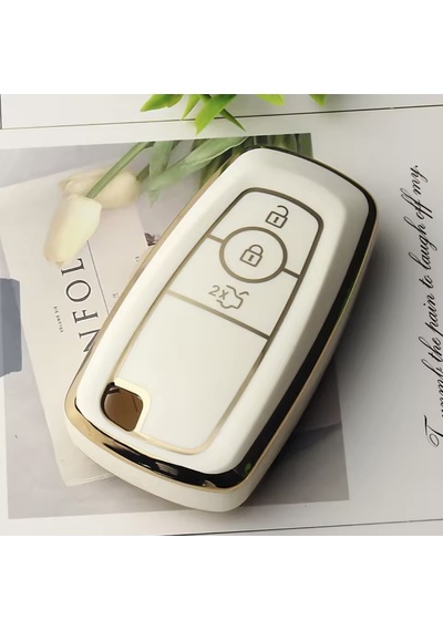 Ford Fusion Anahtar Kılıfı Beyaz Gold