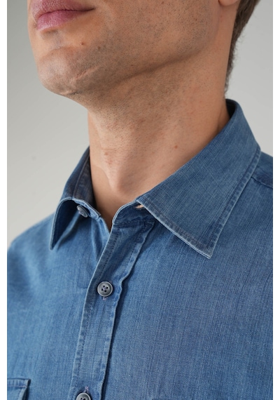 Bisse Erkek Uzun Kollu Regular Fit Denim Gömlek Gmdnm250002 D39 Lacivert