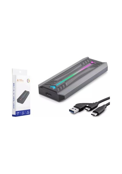 Hadron Hdx1775 Ssd Kutu Type-c3.1 + Usb3.0 Nvme M2 Chıp Rtl9210 Siyah