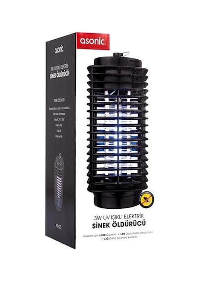 Asonic S23 Pro Siyah 3 Watt Led Mavi Işıklı Sinek Öldürücü