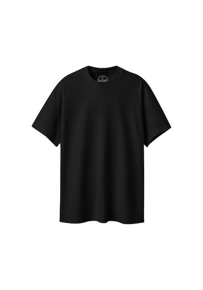 Velvoria Unisex Oversize Basic Siyah T-shirt