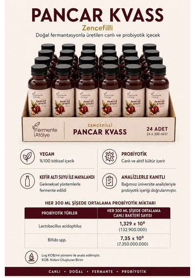 Zencefilli Kvass 24 Lü 300 Ml Pet Şişede