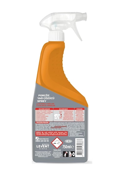 Porçöz Ekstra Güçlü Yağ Çözücü Sprey 750 Ml
