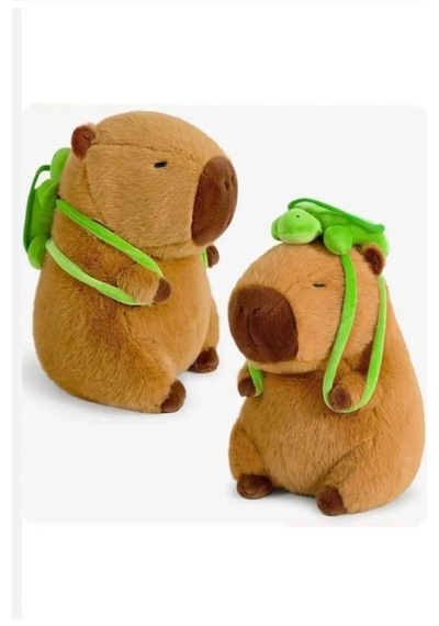 Capybara 35 Cm Yumuşak & Sevimli Peluş Oyuncak Acı Kahverengi