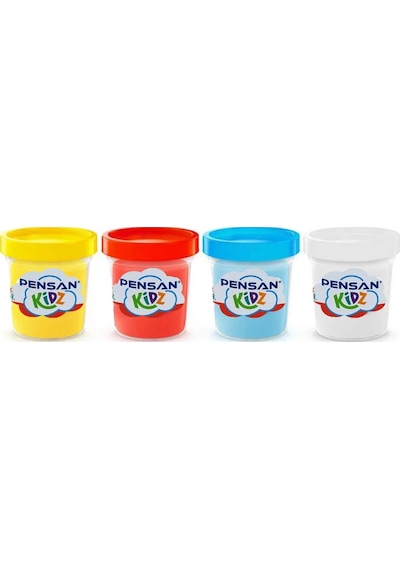 Kidz Büyük Boy 4'lü 4 150gr Büyük Boy Oyun Hamuru Çok Renkli