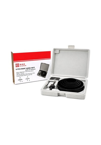 B.h.d El Aletleri Bhd Bhd-00264 Buat Açma Panç Seti 64-73-89-102-127mm 8in1 Pls Metal Ahşap Pvc diğer