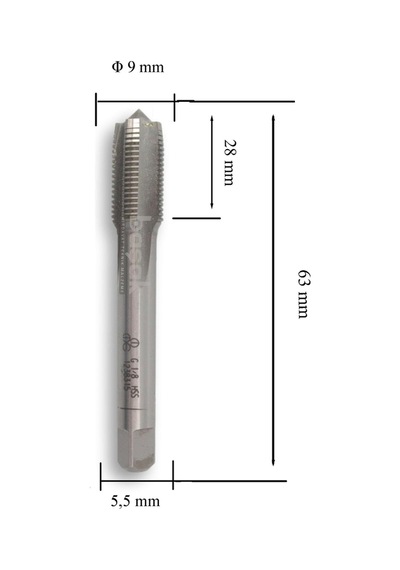 Mte G 1/8 X 28 Diş El Kılavuzu Takımı 2 Li Hss Dın 5157