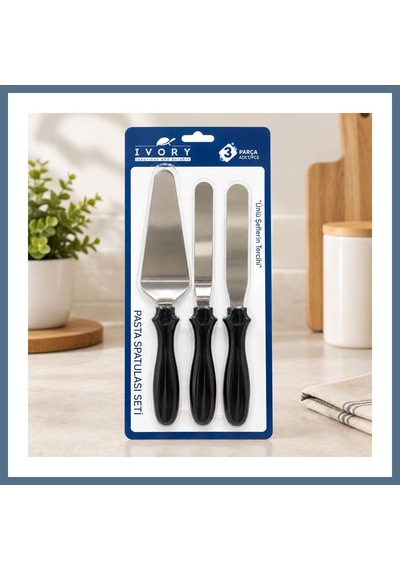 Buradabulabilirsin 3 Parça Pasta Spatulası Bbz Çok Renkli