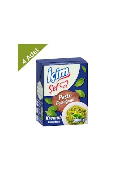 İçim Şef Pesto Fesleğenli Yemek Sosu 200 Ml X 4 Adet - Mutfakta Gurme Dokunuşu