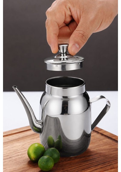 Komple Çelik Ufak Gümüş Renk 560 Ml Yağdanlık Sosluk Ve Sirkelik Cin995by