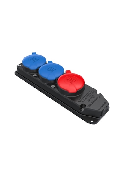 Bemis Bk6-2504-4613 Grup Priz 3Lü 2 Adet 1-16A 220V Prizli