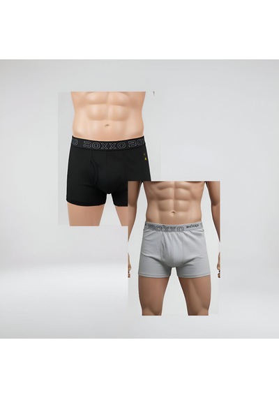 Qulothes Erkek 3'lü Pamuklu Likralı Esnek Kumaş Boxer Çok Renkli