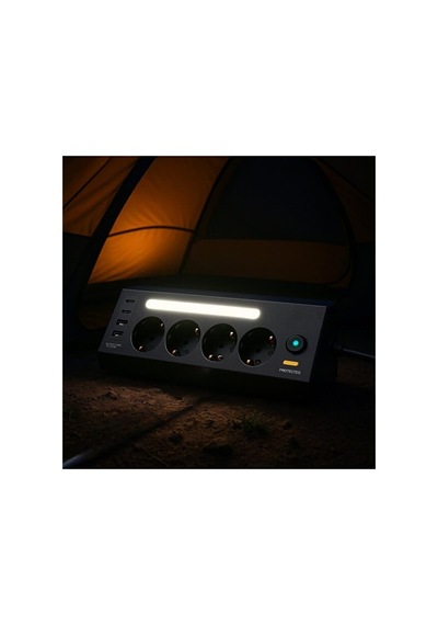 Lexroo Smayling Akım Korumalı Çoklu Priz 4 Priz Girişi + 2 Usb-