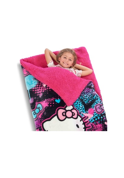 Hello Kitty Bulut Sherpa Pijama Çantası, 68,5 Cm X 157,5 Cm, Slumber Kitty Çok Renkli