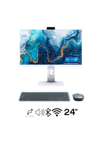 Izoly H302 i3-12100 16 GB 512 GB M.2 NVME SSD 24" FHD Pivot AIO Masaüstü Bilgisayar