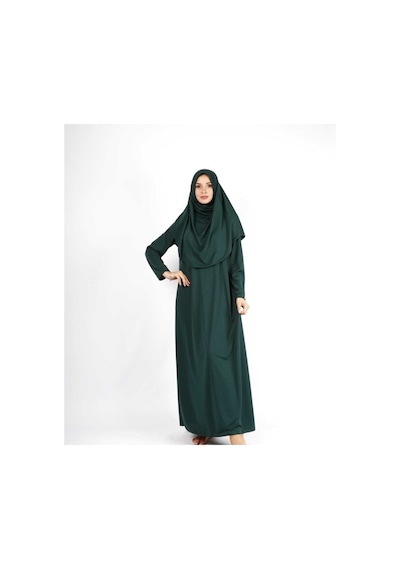 Bav Butik Ayvitrin Kadın Tesettür Tek Parça Namaz Elbisesi Zümrüt Zümrüt Zümrüt Yeşili