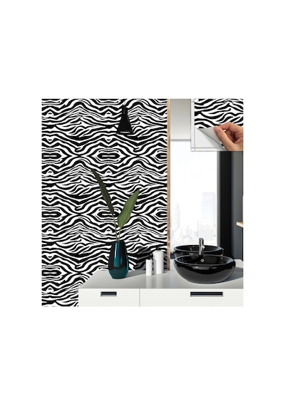 Tink KENDİNDEN YAPIŞKANLI ZEBRA DESENLİ PVC KARO 30X30 CM