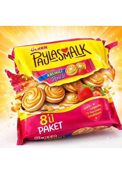 Ülker Kremalı Rondo Çilek 8 Li 488 Gr X 4 Adet