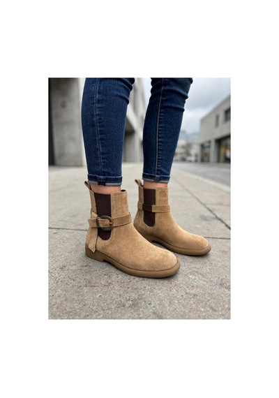 37brandshoes Hardal Rengi Chelsea Bot Bej Bej