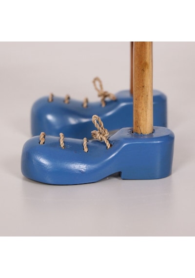 Basketçi Ördek El Oyması Teak Gövde 41x17x13 Cm