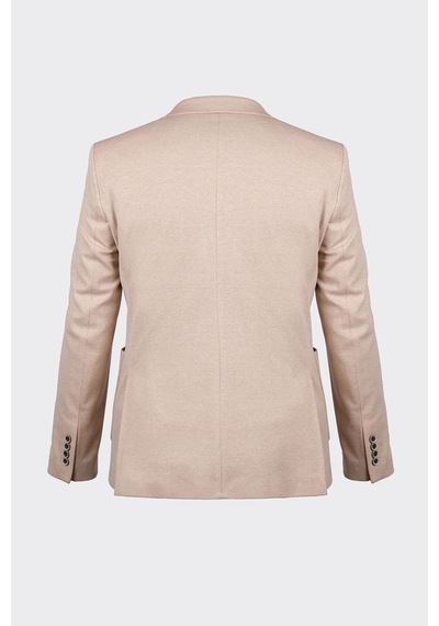 Bej Casual Slim Fit Bi-stretch Ceket Bej