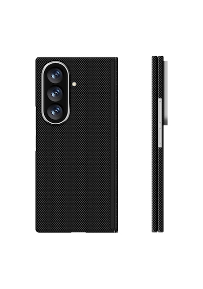 Samsung Uyumlu Galaxy Z Fold 7 Uyumlu Kılıf M-safe Şarj Özellikli Zore Paris Zerre Sert Pc Kapak Siyah