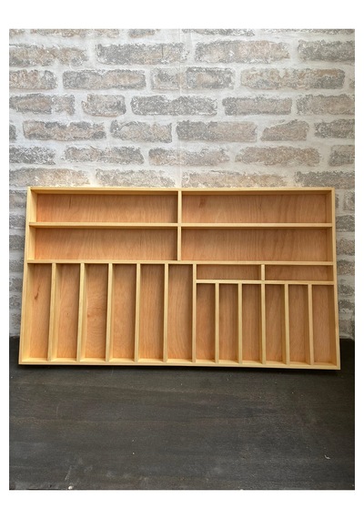 80x45 Cm Ayfiwood Ahşap Kaşıklık Çekmece İçi Yemek Takımı Ve Servis Gereçleri Düzenleyici Organizer