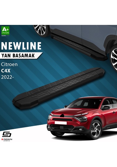 S-dizayn Citroen C4 X Newline Siyah Yan Basamak 183 Cm 2022 Üzeri
