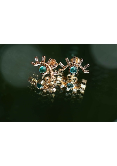 Reis Kuyumculuk  Mavi Ay Earring