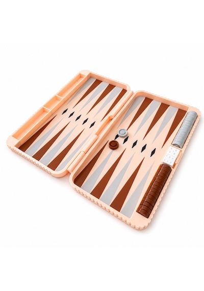 Cep Boy Katlanabilir Tavla Seti 17 X 14,5 Cm 3d Baskı Seyahat Tavlası Mini Taşınabilir Tavla Oyunu