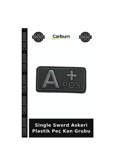 Single Sword Askeri Plastik Peç Kan Grubu Doğa Sporları Giyim Aksesuarı Üniforma Arması