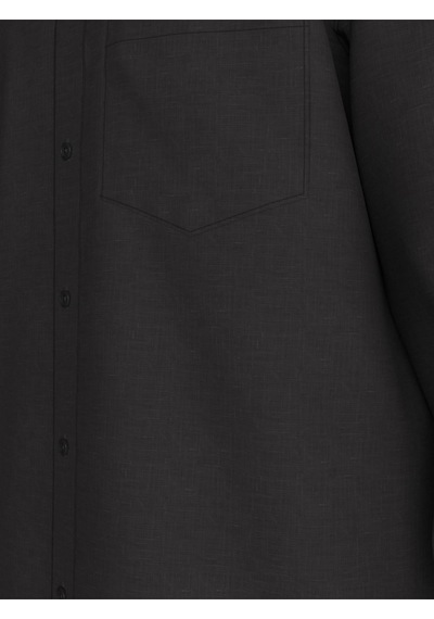 Calvin Klein Erkek Ls Sld Günlük Keten Siyah Klasik Gömlek-13670 Siyah