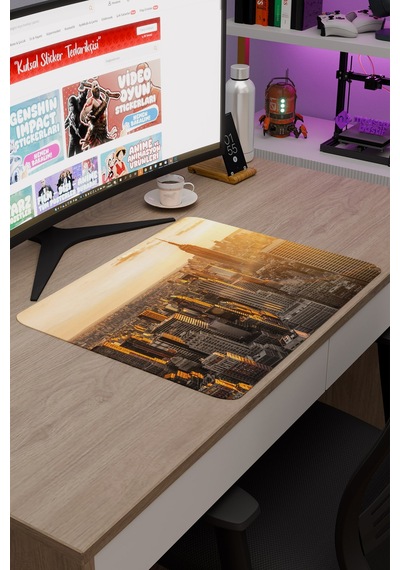 New York Amerika V2 48x40 Xl Gaming Kauçuk Kaymaz Taban Mouse Pad Fare Altlığı