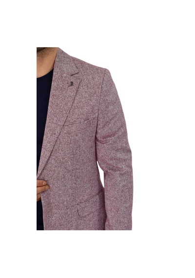 Erkek Bordo Tek Spor Ceket Çift Yırtmaçlı Bgl-st04464 Bordo