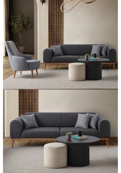 Rebul 3+1 Koltuk Takımı Antrasit