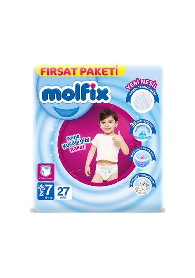 Külot Bez Fırsat Paketi 7 Beden 19+ Kg 27 Adet