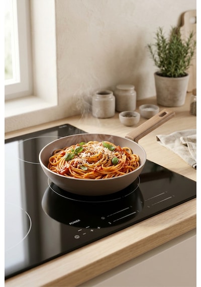 Bernardo Natura Seramik Wok Tava Kahverengi 24cm Bej - Kahverengi