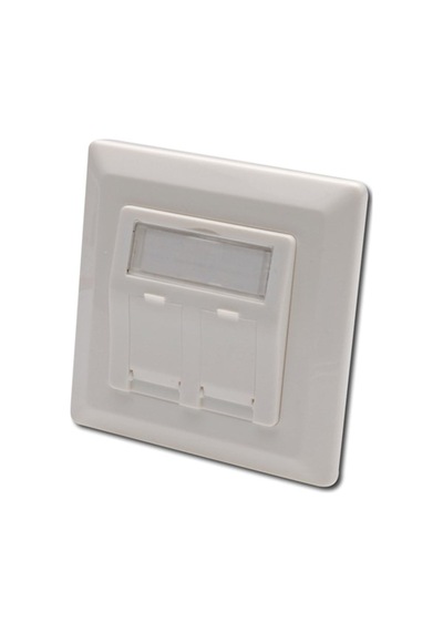 Keystone Jack Takmak İçin 2 Li Priz 50/50 Mm Çerçevesi 80/80 Mm , Tozdan Korumak Amacıyla Kapaklı-18210