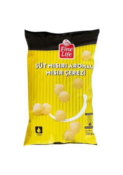 Fine Life Süt Mısırı Cipsi 130 G Fırınlanmış Trans Yağsız Atıştırmalık 3'li Ekonomik Paket - 3 Tarı