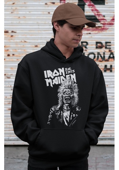 Sevbano Ironmaiden Rock Metal Müzik Grubu Baskılı Unisex Oversize Hoodie Siyah Sevbano Ironmaiden Rock Metal Müzik Grubu Baskılı Unisex Oversize Hoodie Siyah