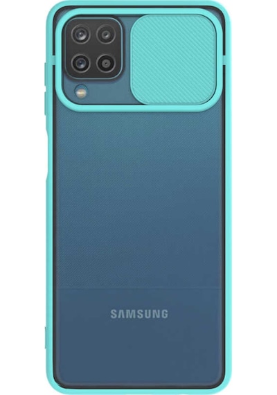 Samsung Galaxy Uyumlu M32 Kapak Lensi Açılır Kapanır Kamera Korumalı Silikon Kılıf