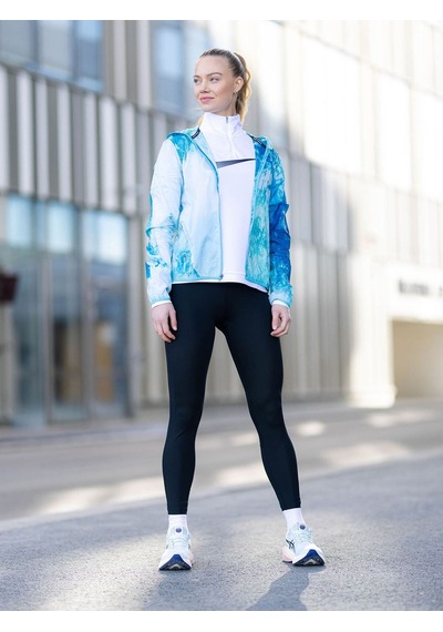 Repel Trail-running All-over Printed Recoverable Full-zip Hoodie Kadın Ceket Ndd Sport Mavi