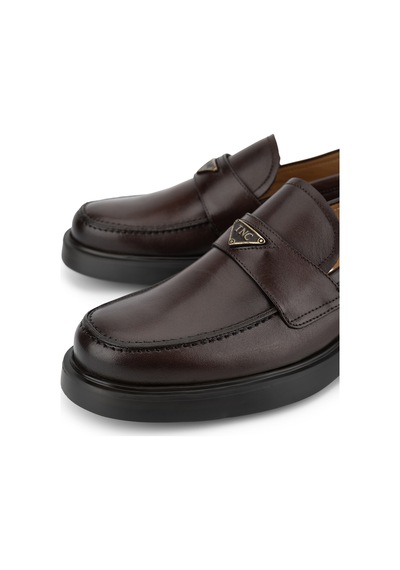 Tamer Tanca Erkek Hakiki Deri Kahverengi Loafer Ayakkabı 383 6982 Erk Ayk Sk26-27 Kahve Dr