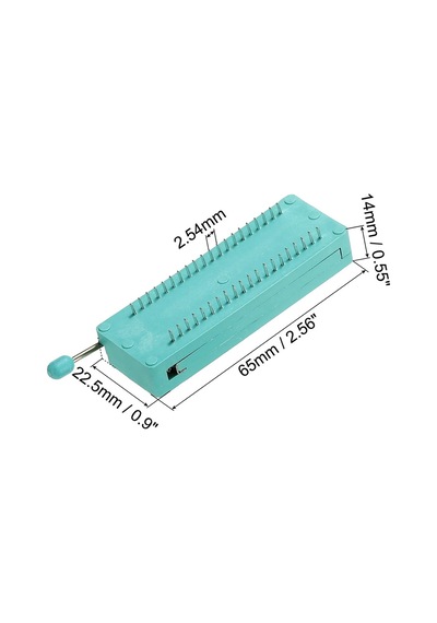 40 Pin Zif Soket Mandallı Kolay Entegre Montaj Aparatı Geliştirme Kartı Altın Kaplama 2.54mm Dıp Zıf