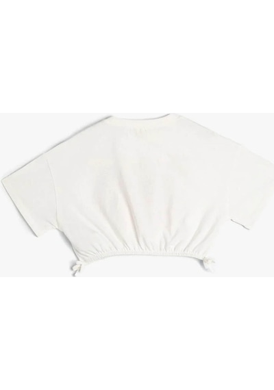 Koton Kız Çocuk T-shirt Ekru 4skg10086ak 24yy59000198 Y5915 Ekru