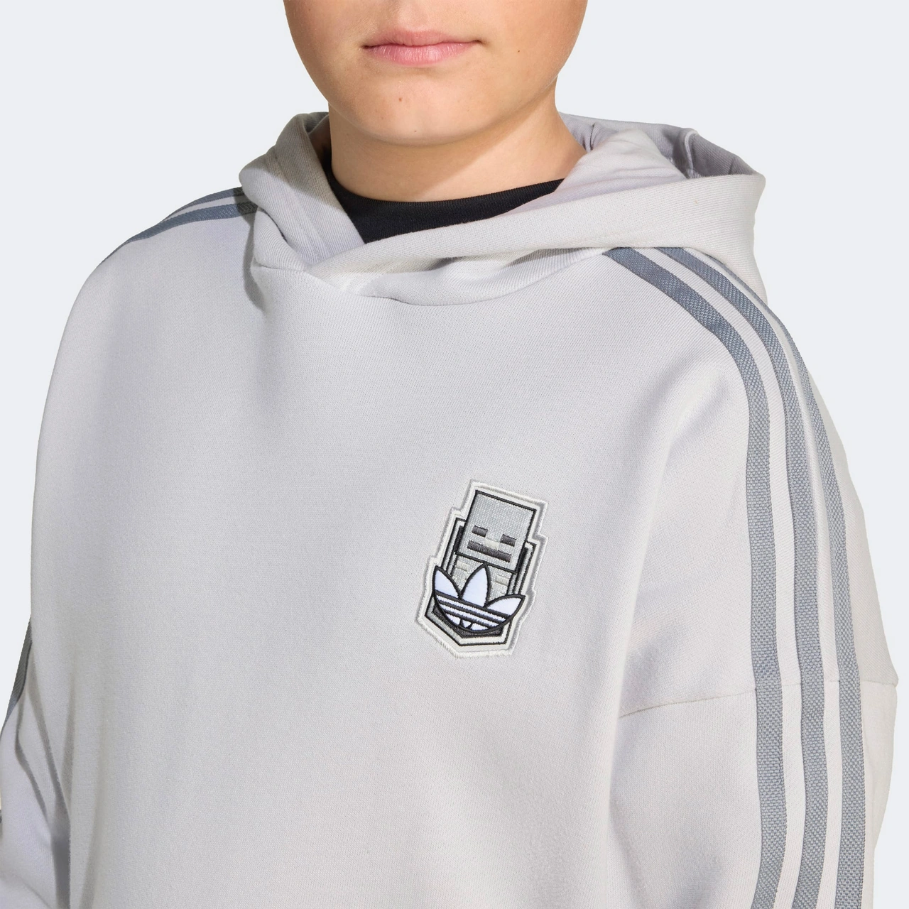 adidas Hoodıe Çocuk Gri Sweatshirt Jw7725 Gri
