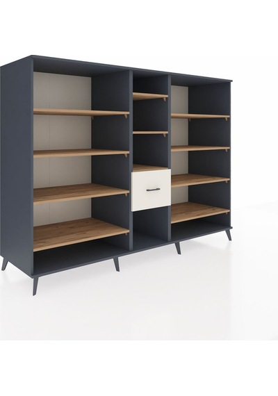 Kronos Dolap 11 Raflı 3 Çekmeceli 220x59x163 Antrasit-çam/aytaşı Antrasit-çam/aytaşı Kronos Dolap 11 Raflı 3 Çekmeceli 220x59x163 Antrasit-çam/aytaşı Antrasit-çam/aytaşı
