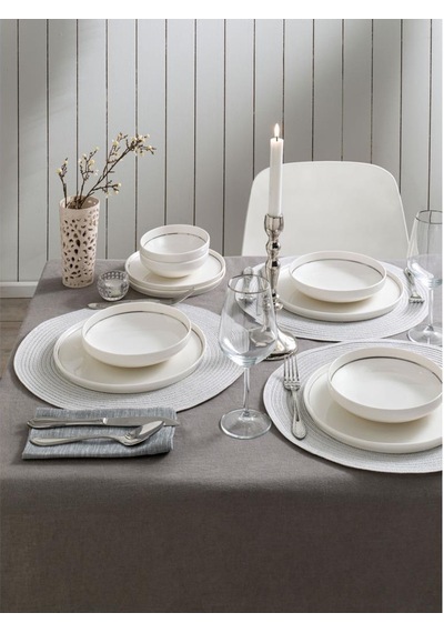 Pierre Cardin Swan Silver 24 Parça Yemek Takımı