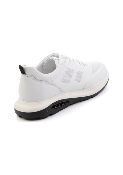 Bambi Beyaz Hakiki Deri Erkek Sneaker E01958176343