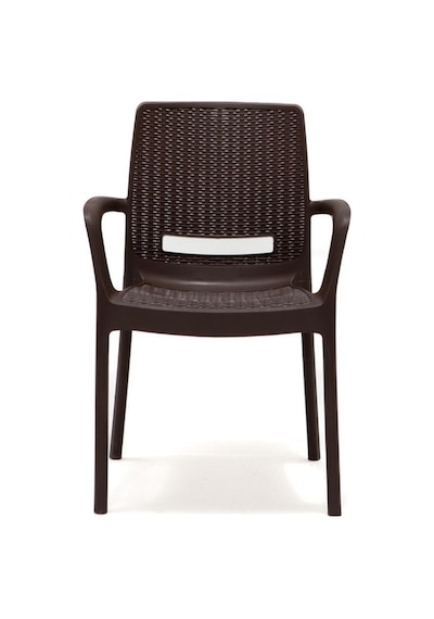 Rattan Small Lüx Camlı Kahve Masa Takımı Bahçe&balkon 1 Camlı Masa 4 Sandalye Kahverengi